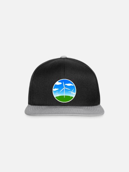 Windräder - Snapback Cap - Schwarz/Grau