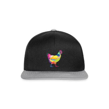 Huhn - Snapback Cap - Schwarz/Grau - Vorne