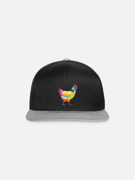 Huhn - Snapback Cap - Schwarz/Grau