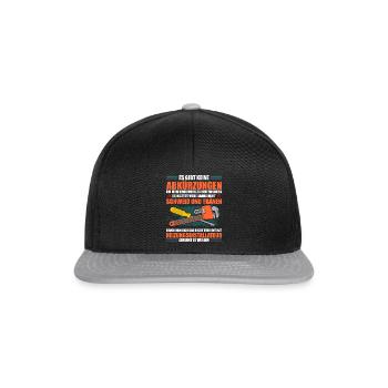 Heizungsinstallateur Heizungsbauer Heizungsbau - Snapback Cap - Schwarz/Grau - Vorne