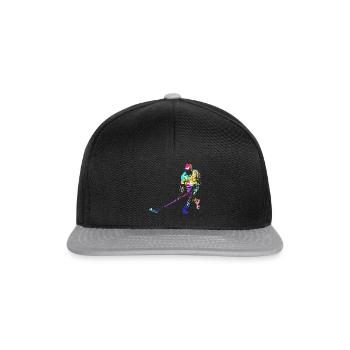 Paradenstarker Floorball Torhüter - Snapback Cap - Schwarz/Grau - Vorne