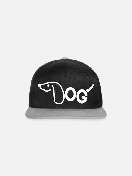 Hund Dackel Spruch - Snapback Cap - Schwarz/Grau