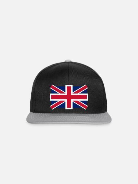 royaume_uni - Snapback Cap - Schwarz/Grau