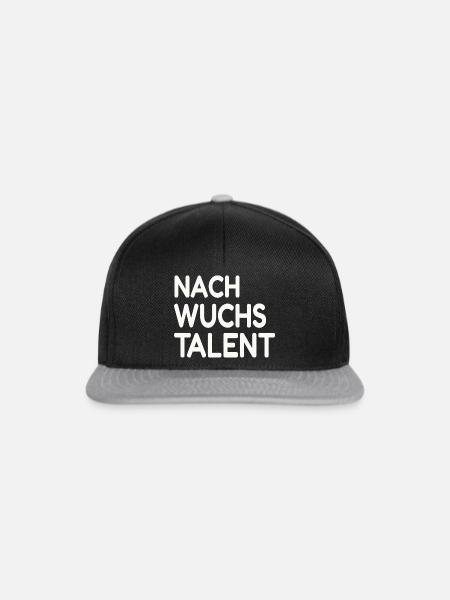Nachwuchstalent  Talent Anfänger - Snapback Cap - Schwarz/Grau