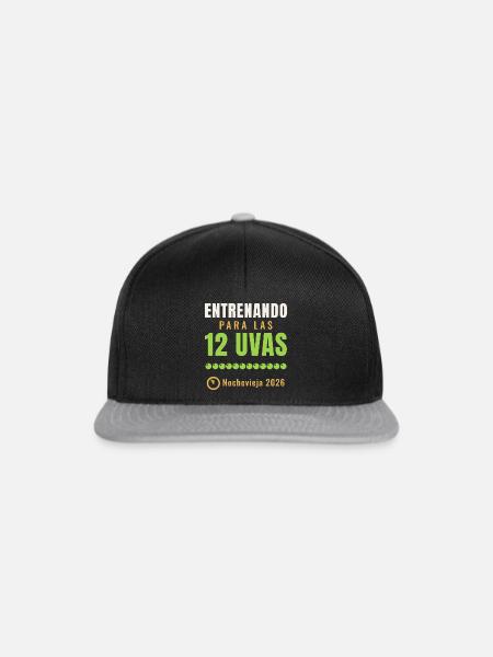 Training für die 12 Trauben - Snapback Cap - Schwarz/Grau