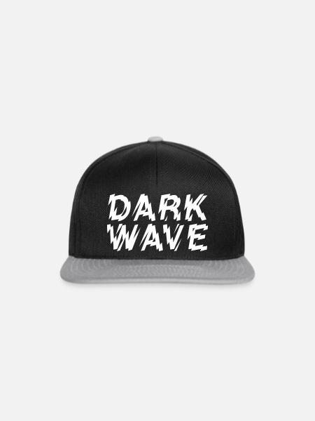 Dunkle Welle gezackter Text - Snapback Cap - Schwarz/Grau