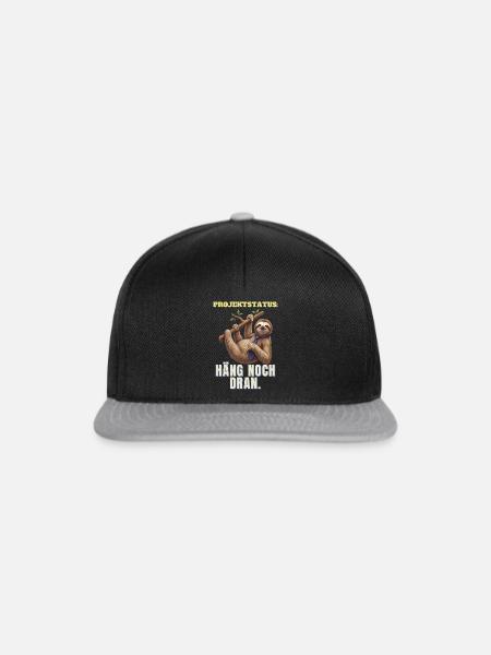 Faultier Kollege - Häng noch dran - Snapback Cap - Schwarz/Grau