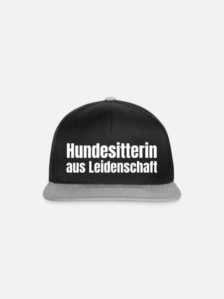 Hundesitterin aus Leidenschaft Hunde Geschenk - Snapback Cap - Schwarz/Grau