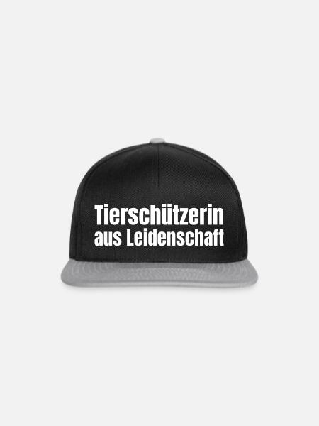 Tierschützerin aus Leidenschaft Tiere Geschenk - Snapback Cap - Schwarz/Grau