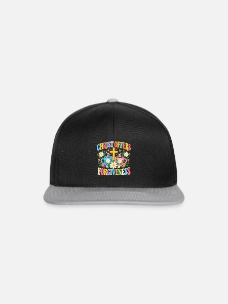 Christus bietet christliche Vergebung an - Snapback Cap - Schwarz/Grau