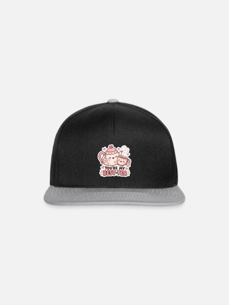 Best-Tea Freundschaft Teekannen-Duo - Snapback Cap - Schwarz/Grau