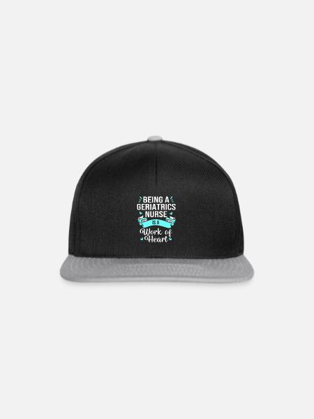 Altenheim Altenpflegerin Krankenschwester - Snapback Cap - Schwarz/Grau