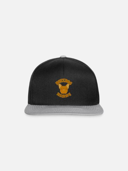 Bulldog-Mama-Emblem - Snapback Cap - Schwarz/Grau