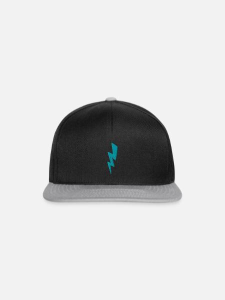 Blitz bestickt - Snapback Cap - Schwarz/Grau