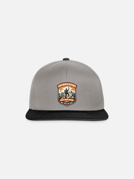 Bergsteiger Patch Aussicht Gipfelbier - Snapback Cap - Graphit/Schwarz