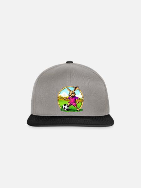 Fussball Kängurus - Snapback Cap - Graphit/Schwarz
