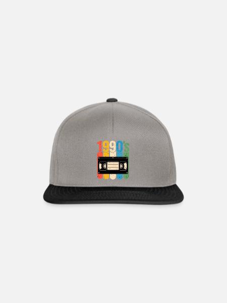 1990er Retro VHS Nostalgie - Snapback Cap - Graphit/Schwarz