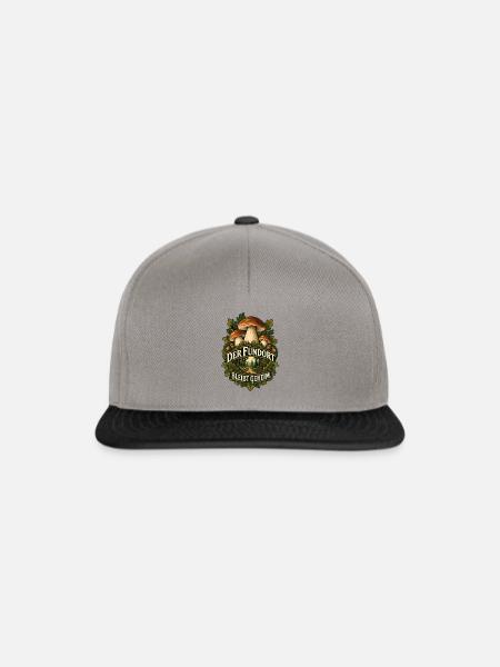 Fundort bleibt geheim Pilzwald - Snapback Cap - Graphit/Schwarz