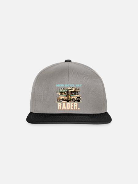 Wohnmobil - Hotel mit Rädern - Snapback Cap - Graphit/Schwarz