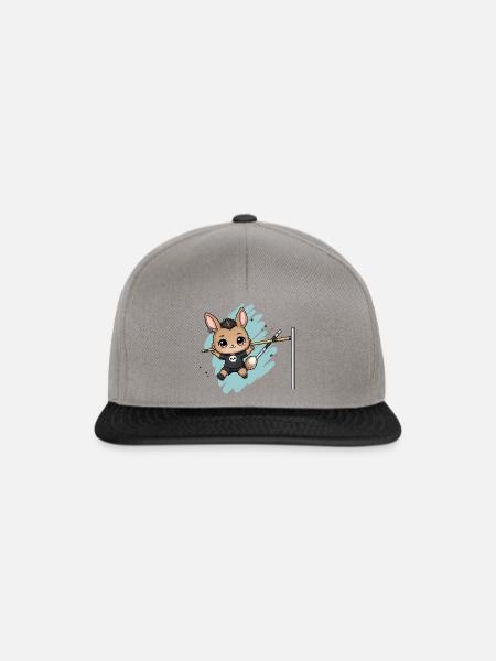 Punk-Kaninchen Sprungkunst - Snapback Cap - Graphit/Schwarz