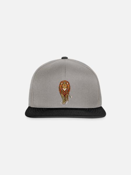 Mandala Löwe Zen Spirituell Boho - Snapback Cap - Graphit/Schwarz