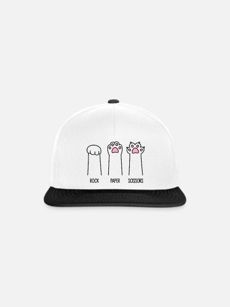 Rock Paper Scissors - Snapback Cap - Weiß/Schwarz