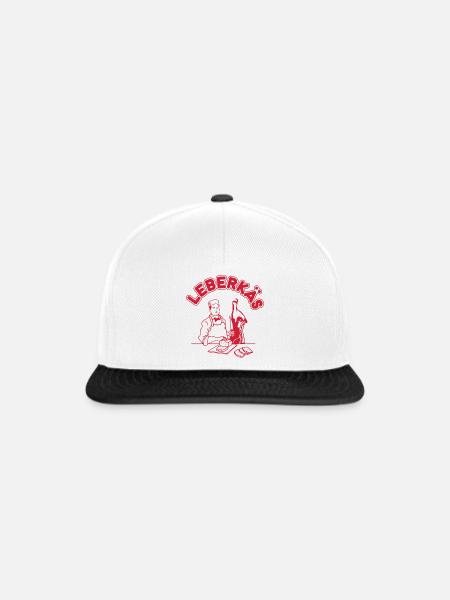 Leberkäs - Leberkäse Metzger - Snapback Cap - Weiß/Schwarz