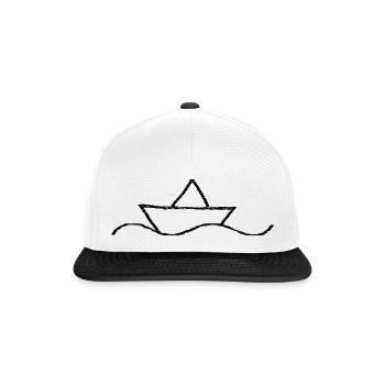 Boot - Snapback Cap - Weiß/Schwarz - Vorne