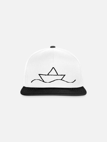 Boot - Snapback Cap - Weiß/Schwarz