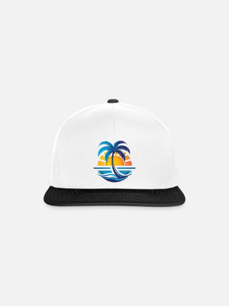 Urlaubszeit - Snapback Cap - Weiß/Schwarz