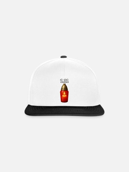 Rote Trauerlaterne 1.11 – Allerheiligen - Snapback Cap - Weiß/Schwarz