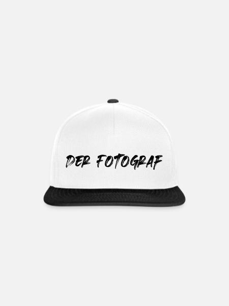 Der Fotograf - Snapback Cap - Weiß/Schwarz