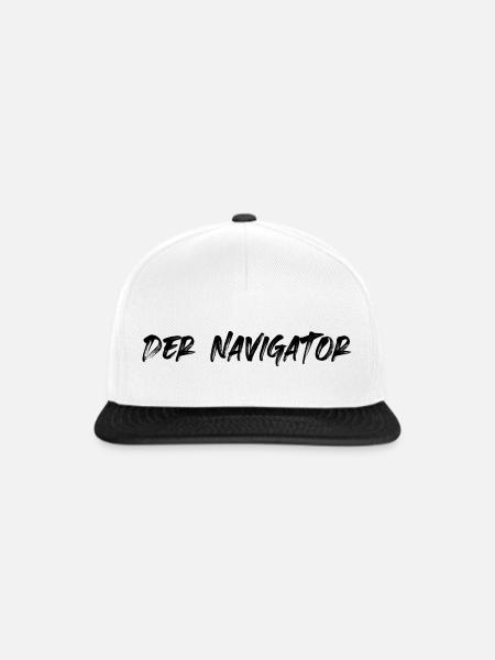Der Navigator - Snapback Cap - Weiß/Schwarz