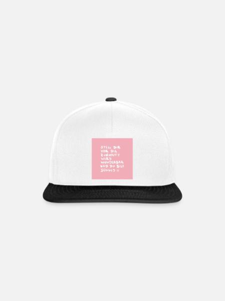 Die Zukunft wird wunderbar - Snapback Cap - Weiß/Schwarz