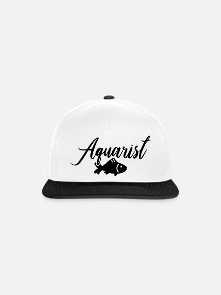 Aquarist Fisch - Snapback Cap - Weiß/Schwarz