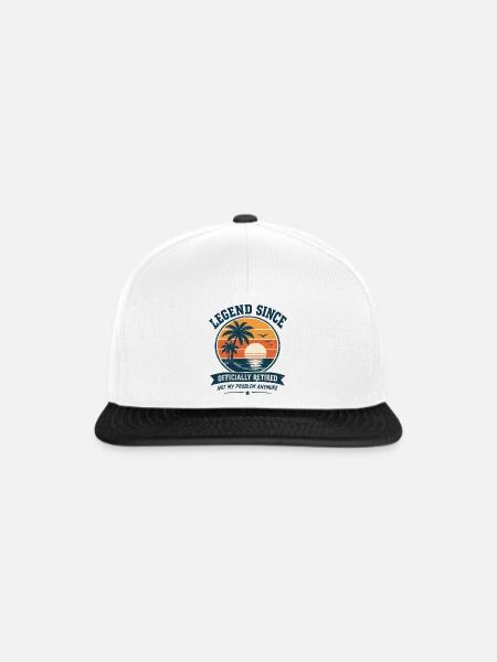 Ruhestand Strandlegende - Snapback Cap - Weiß/Schwarz