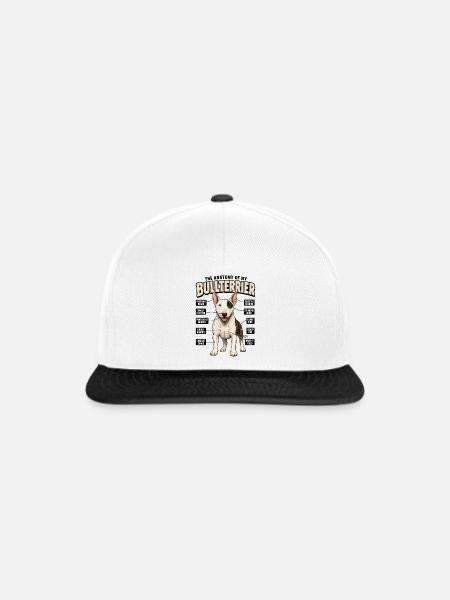 Lustiges Hundetraining Bullterrier Hundebesitzer - Snapback Cap - Weiß/Schwarz