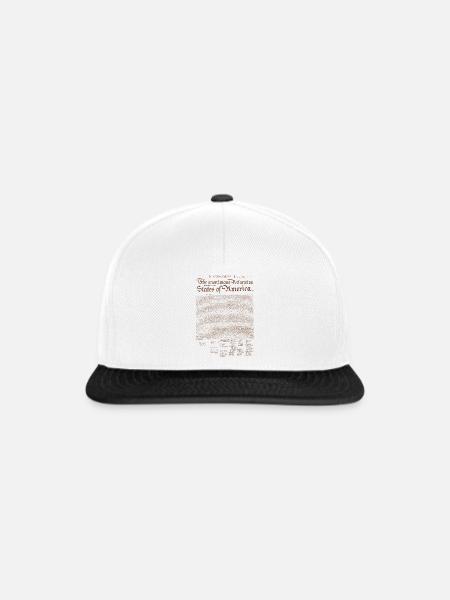 US-Unabhängigkeitserklärung - Snapback Cap - Weiß/Schwarz