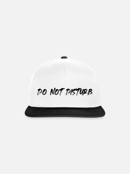 Do Not Disturb - Snapback Cap - Weiß/Schwarz