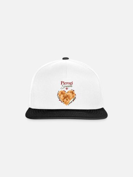 Pierogi-Saison polnisches Weihnachtsessen-Design - Snapback Cap - Weiß/Schwarz