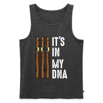 Zigarre - Männer Premium Bio Tank Top - Anthrazit meliert - Vorne - Michal (187cm)
