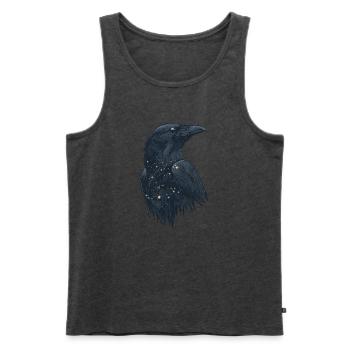 Rabe - Männer Premium Bio Tank Top - Anthrazit meliert - Vorne - Michal (187cm)