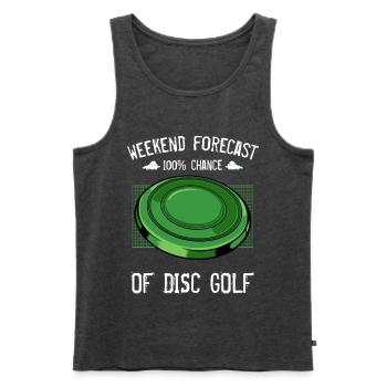 Frisbee - Männer Premium Bio Tank Top - Anthrazit meliert - Vorne - Michal (187cm)