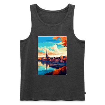 Nimwegen Niederlande Vintage Reiseplakat WPA Kunst - Männer Premium Bio Tank Top - Anthrazit meliert - Vorne - Michal (187cm)