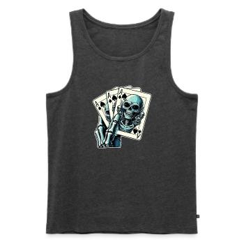 Alien Card Game - Men's Premium Organic Tank Top - heather anthracite - Front - Michal (187cm)