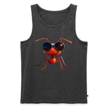 Ameise Waldameise Feuerameise Insekt Süße Ameisen - Männer Premium Bio Tank Top - Anthrazit meliert - Vorne - Michal (187cm)