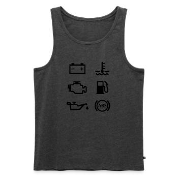 Autolichter - Männer Premium Bio Tank Top - Anthrazit meliert - Vorne - Michal (187cm)
