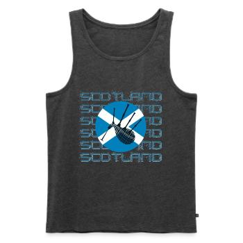 Dudelsack - Männer Premium Bio Tank Top - Anthrazit meliert - Vorne - Michal (187cm)