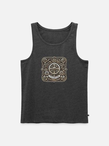 Steampunk Logo - Men's Premium Organic Tank Top - heather anthracite