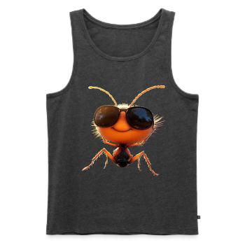 Ameise Waldameise Feuerameise Insekt Süße Ameisen - Männer Premium Bio Tank Top - Anthrazit meliert - Vorne - Michal (187cm)
